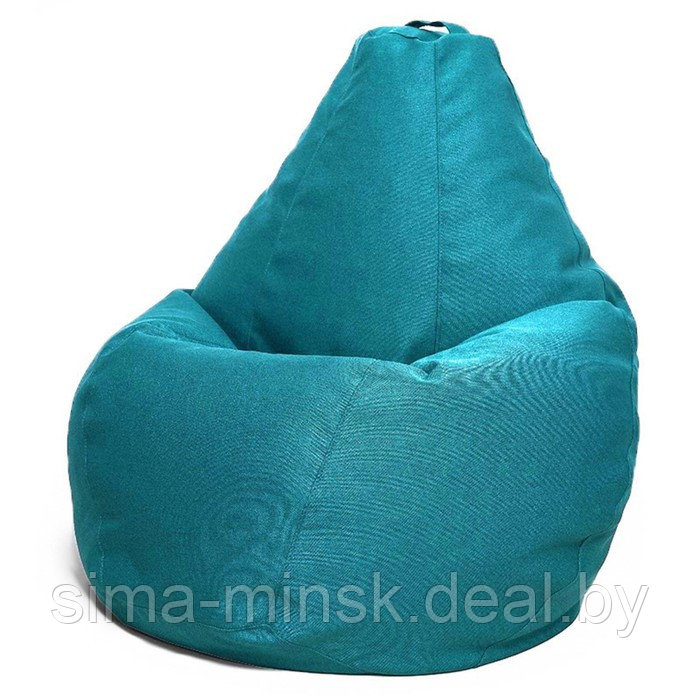 Кресло-мешок «Груша» Позитив, размер M, диаметр 70 см, высота 90 см, рогожка, цвет голубой - фото 1 - id-p184223646