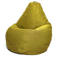 Кресло-мешок «Груша» Позитив, размер M, диаметр 70 см, высота 90 см, рогожка, цвет жёлтый