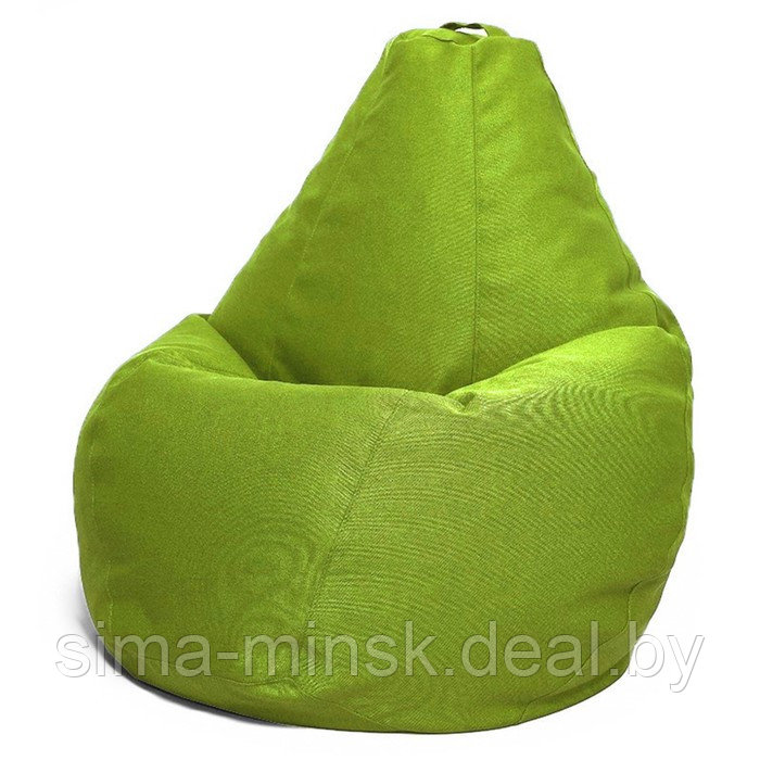 Кресло-мешок «Груша» Позитив, размер M, диаметр 70 см, высота 90 см, рогожка, цвет зелёный - фото 1 - id-p184223648