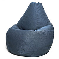 Кресло-мешок «Груша» Позитив, размер M, диаметр 70 см, высота 90 см, рогожка, цвет синий