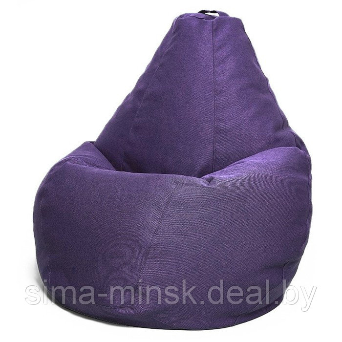 Кресло-мешок «Груша» Позитив, размер M, диаметр 70 см, высота 90 см, рогожка, цвет фиолетовый - фото 1 - id-p184223654