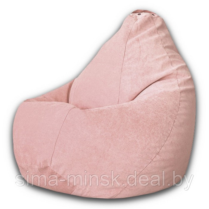 Кресло-мешок «Груша» Позитив Modus, размер M, диаметр 70 см, высота 90 см, велюр, цвет розовый - фото 1 - id-p184223688