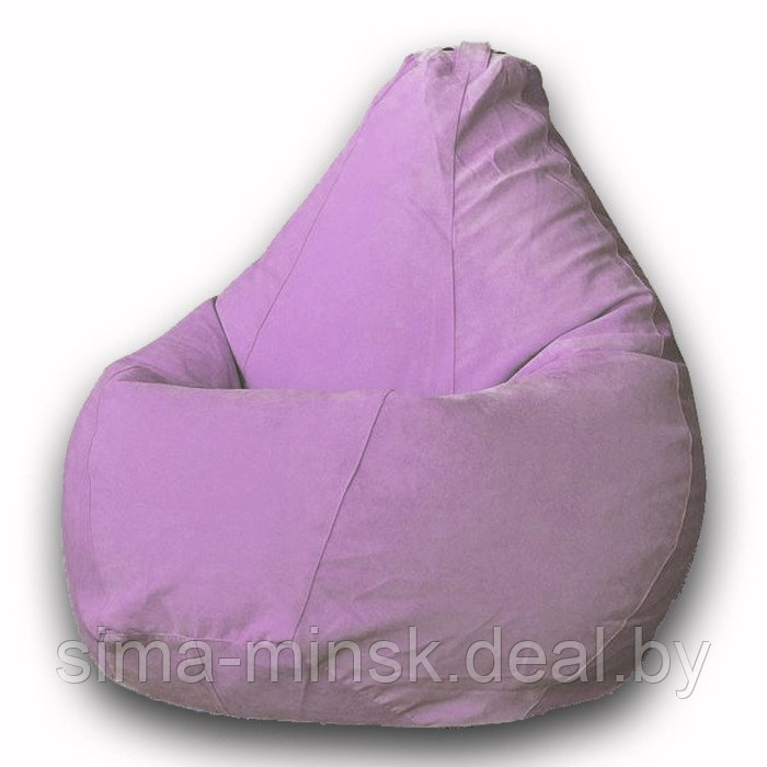 Кресло-мешок «Груша» Позитив Modus, размер M, диаметр 70 см, высота 90 см, велюр, цвет розовый - фото 1 - id-p184223691