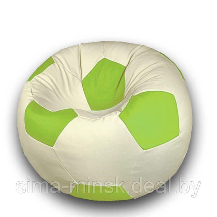 Кресло-мешок «Мяч», размер 70 см, см, искусственная кожа, цвет бежевый, салатовый - фото 1 - id-p184223709