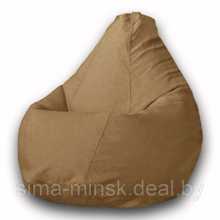 Кресло-мешок «Груша» Позитив Modus, размер XL, диаметр 95 см, высота 125 см, велюр, цвет коричневый - фото 1 - id-p184224047