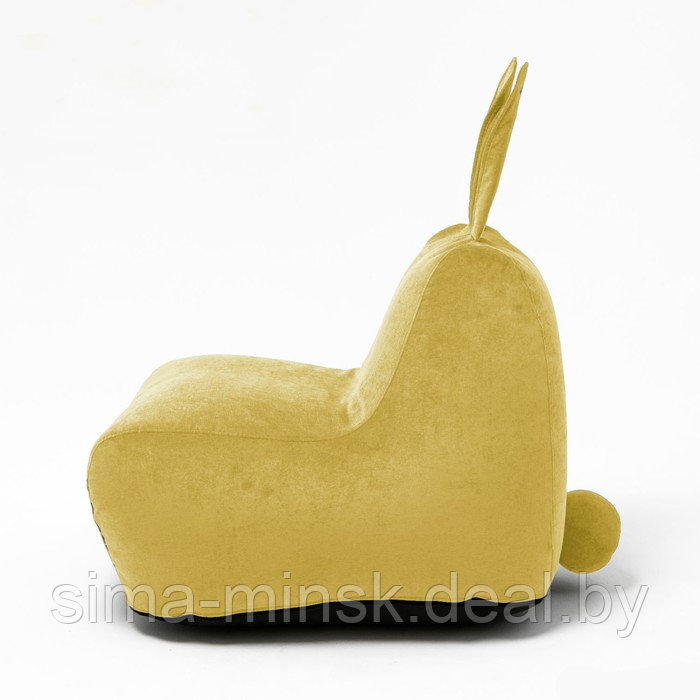 Кресло-мешок «Зайчик», размер 80x90 см велюр, цвет жёлтый - фото 3 - id-p184224158