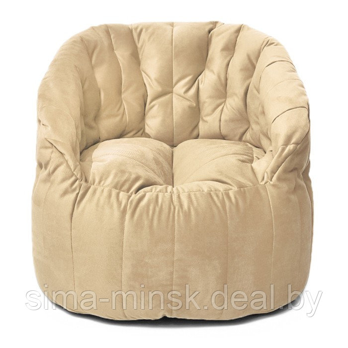 Кресло Челси, размер 85х85 см, ткань велюр, цвет молочный - фото 1 - id-p184224305