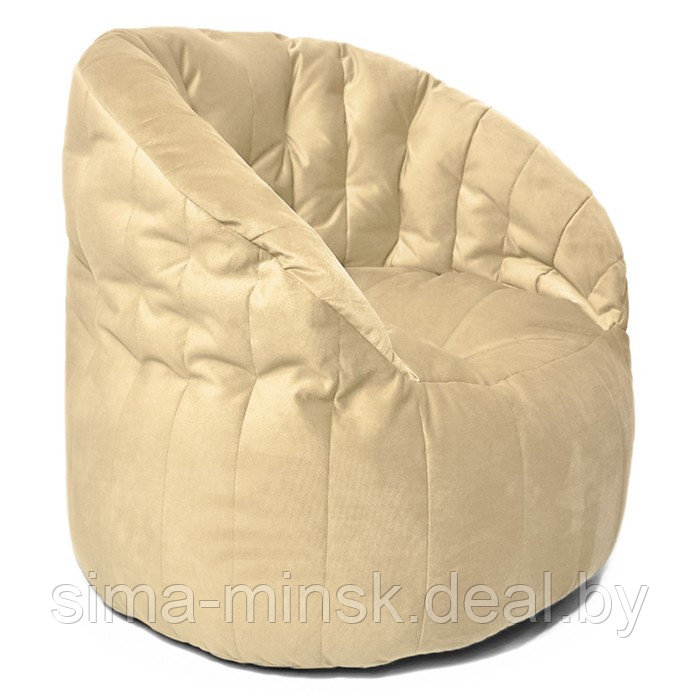 Кресло Челси, размер 85х85 см, ткань велюр, цвет молочный - фото 2 - id-p184224305