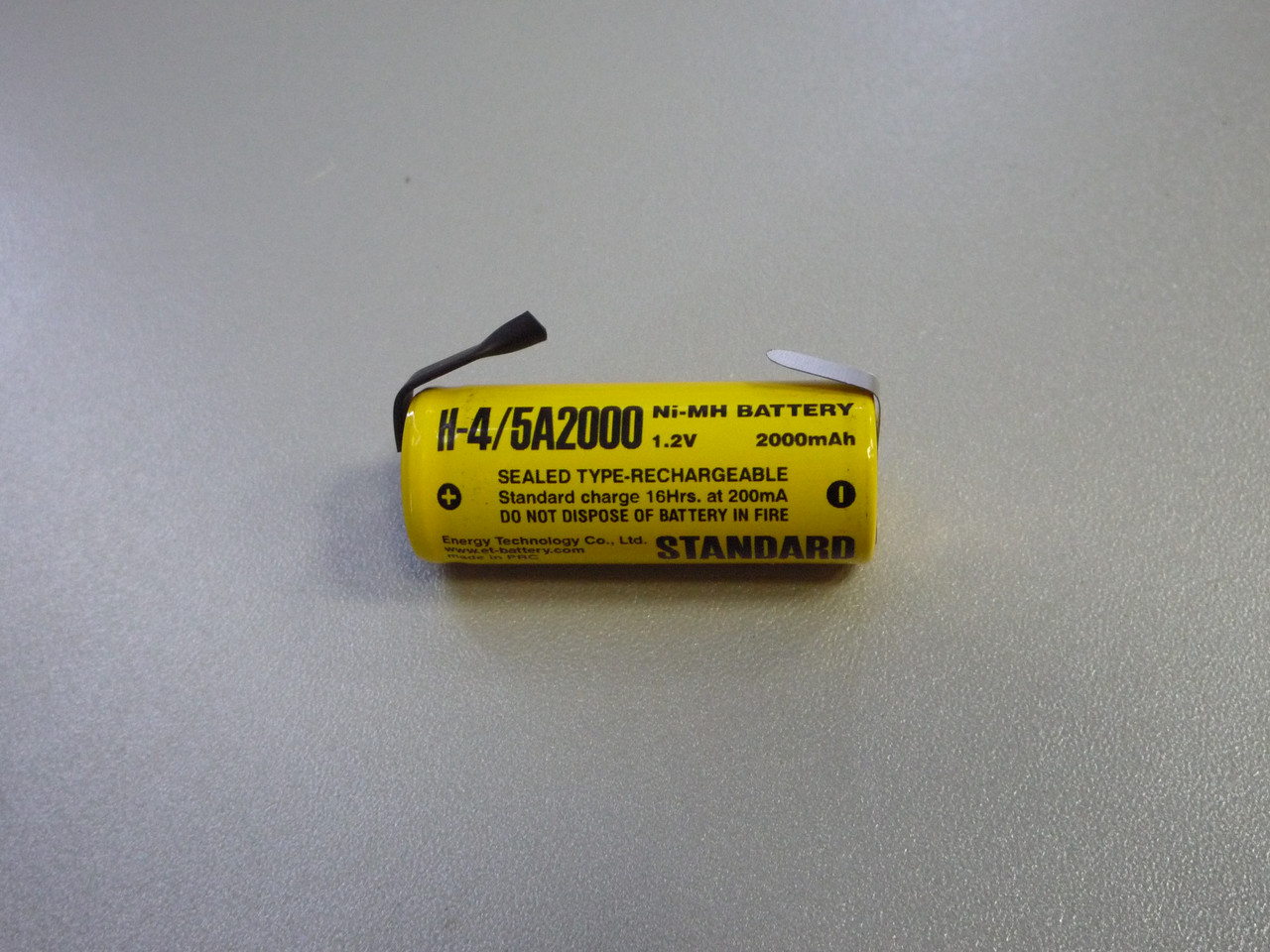Аккумулятор ET H-4/5A2000-T STANDARD 17.0*43.0 2000mAh Ni-MH, с  выводами