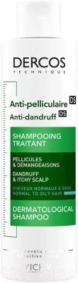 Шампунь для волос Vichy Dercos против перхоти для нормальных и жирных волос - фото 1 - id-p184240549