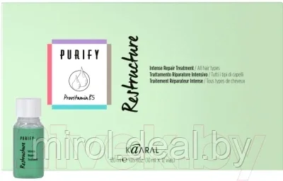 Ампулы для волос Kaaral Purify Restructure восстанавливающие - фото 3 - id-p184241869