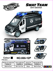 Инерционная машина Фургон Полиция 666-12P свет звук