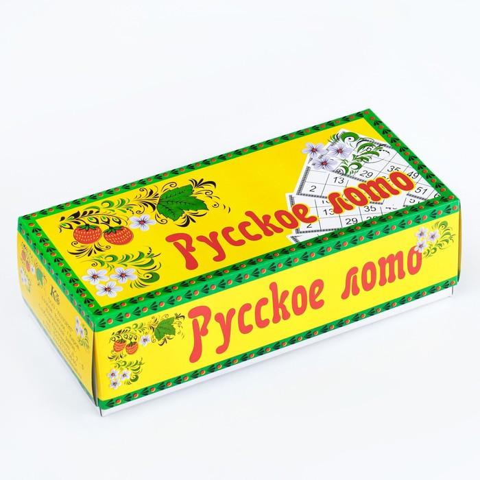Русское лото "На каждый день", 24 карточки, карточка 8 х 22 см, бочонки из дерева - фото 5 - id-p180510771