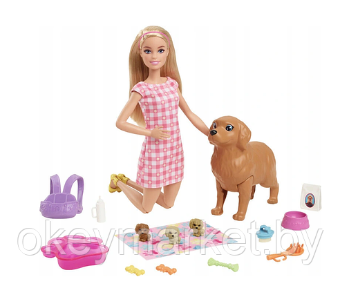 Набор игровой Barbie Новорожденные щенки HCK75, фото 2