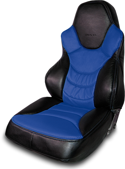 Чехлы универсальные Dinas Recaro полный комплект, цвет Черный\Синий - фото 1 - id-p184246687