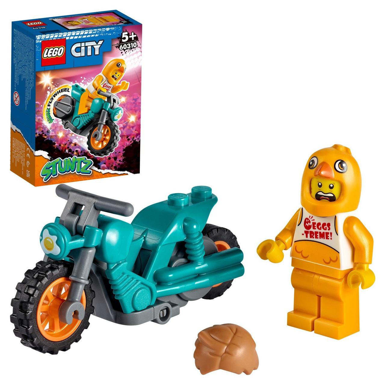 Конструктор LEGO City Трюковый мотоцикл с цыплёнком 60310 - фото 1 - id-p184247454