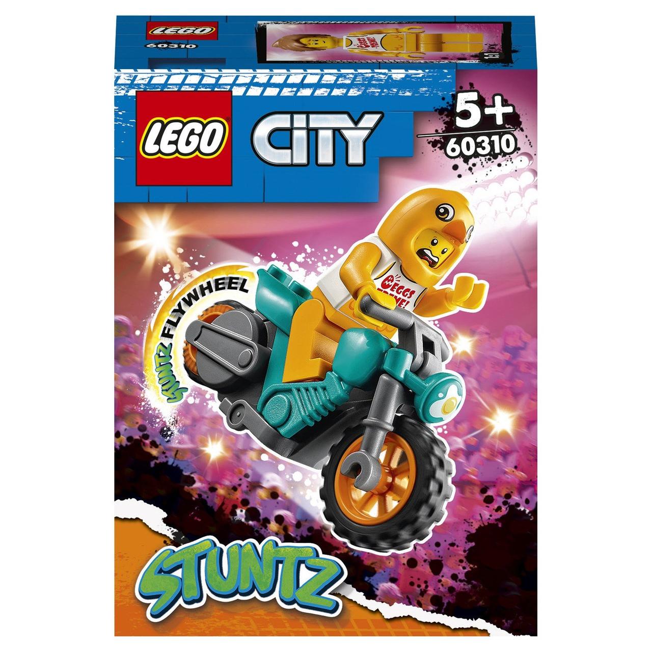 Конструктор LEGO City Трюковый мотоцикл с цыплёнком 60310 - фото 2 - id-p184247454