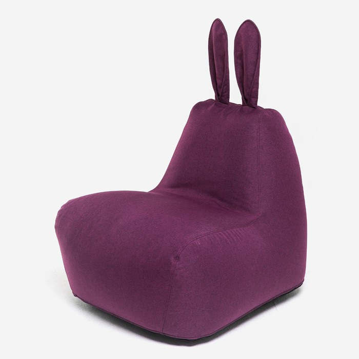 Кресло-мешок «Зайчик», размер 80x90 см рогожка, цвет фиолетовый - фото 1 - id-p184261604
