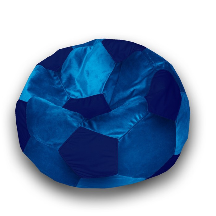 Кресло-мешок «Мяч», размер 90 см, см, велюр, цвет голубой, синий - фото 1 - id-p184261618