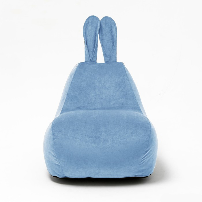 Кресло-мешок «Зайчик», размер 80x90 см велюр, цвет голубой - фото 2 - id-p184261639