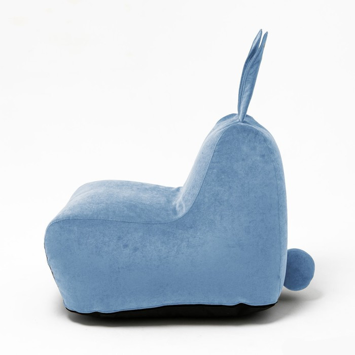 Кресло-мешок «Зайчик», размер 80x90 см велюр, цвет голубой - фото 3 - id-p184261639