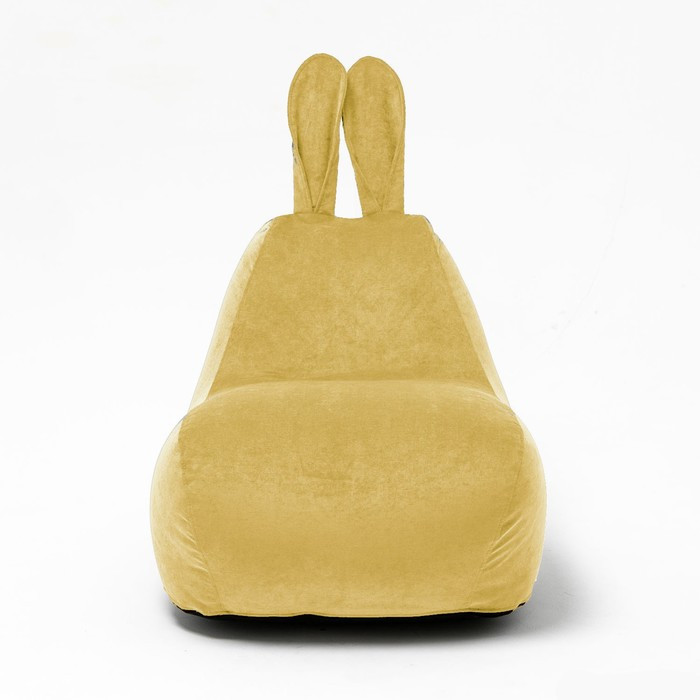 Кресло-мешок «Зайчик», размер 80x90 см велюр, цвет жёлтый - фото 2 - id-p184261640