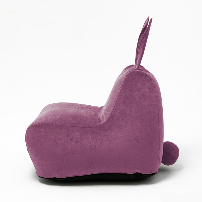 Кресло-мешок «Зайчик», размер 80x90 см велюр, цвет малиновый - фото 3 - id-p184261643