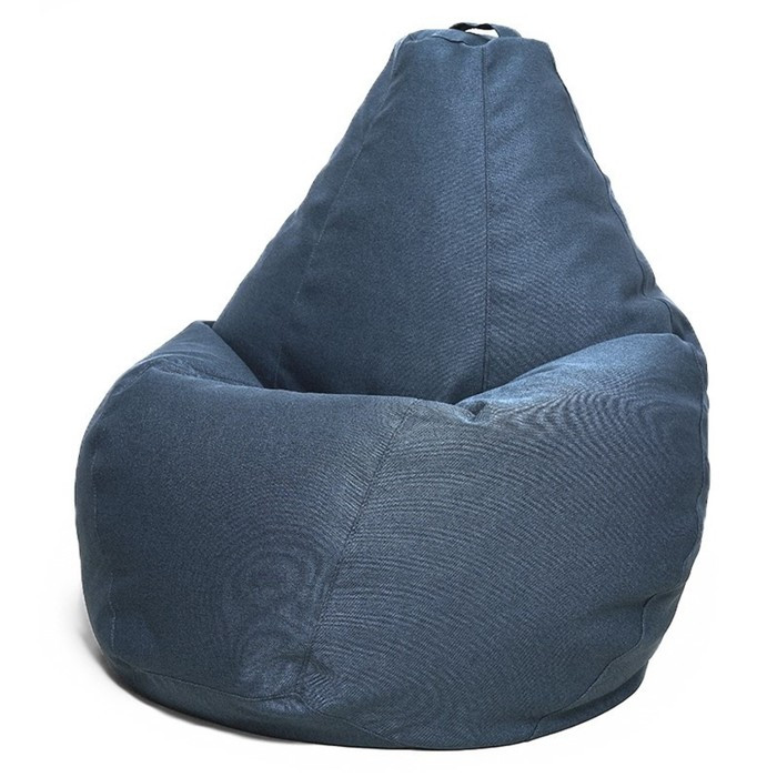 Кресло-мешок «Груша» Позитив, размер XXL, диаметр 105 см, высота 130 см, рогожка, цвет синий - фото 1 - id-p184261682