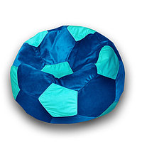 Кресло-мешок «Мяч», размер 100 см, велюр, цвет голубой, бирюзовый