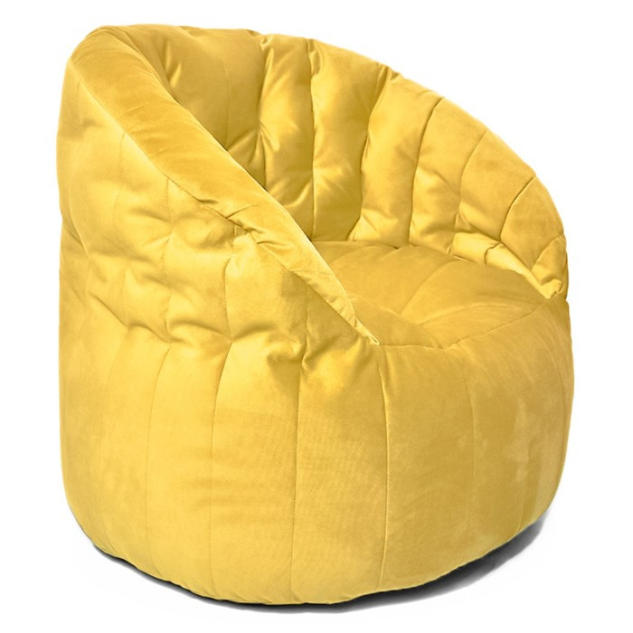 Кресло Челси, размер 85х85 см, ткань велюр, цвет жёлтый - фото 2 - id-p184261783