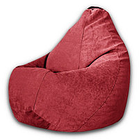 Кресло-мешок «Груша» Позитив Modus, размер XXXL, диаметр 110 см, высота 145 см, велюр, цвет бордовый