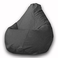 Кресло-мешок «Груша» Позитив Modus, размер XXXL, диаметр 110 см, высота 145 см, велюр, цвет серый