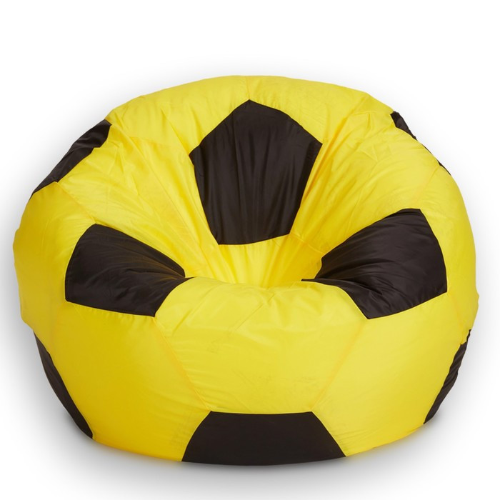 Кресло-мешок Мяч, размер 70 см, ткань оксфорд, цвет жёлтый, чёрный - фото 1 - id-p184261124
