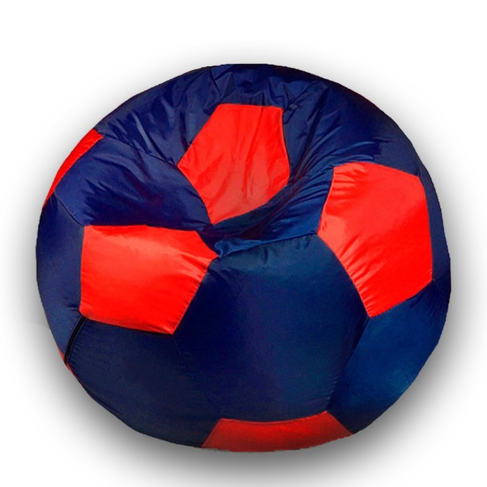 Кресло-мешок Мяч, размер 70 см, ткань оксфорд, цвет темно-синий, красный - фото 1 - id-p184261132