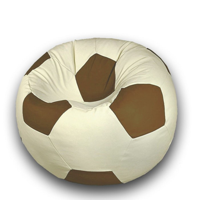 Кресло-мешок «Мяч», размер 70 см, см, искусственная кожа, цвет бежевый, коричневый - фото 1 - id-p184261196