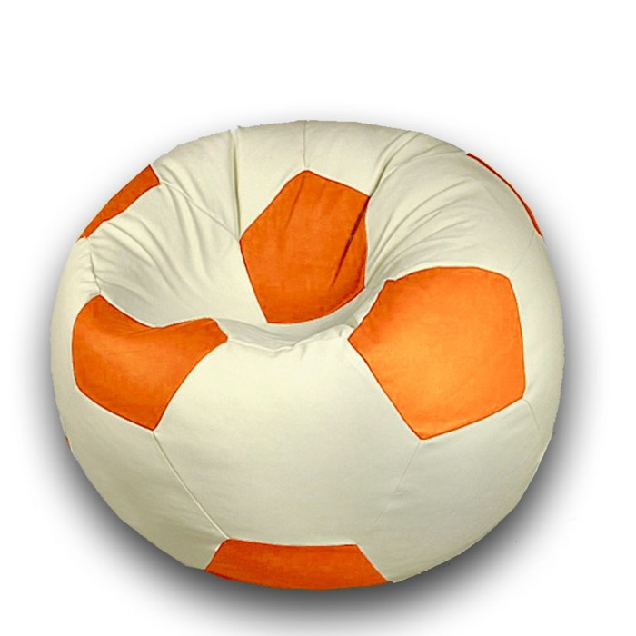 Кресло-мешок «Мяч», размер 70 см, см, искусственная кожа, цвет бежевый, оранжевый - фото 1 - id-p184261198