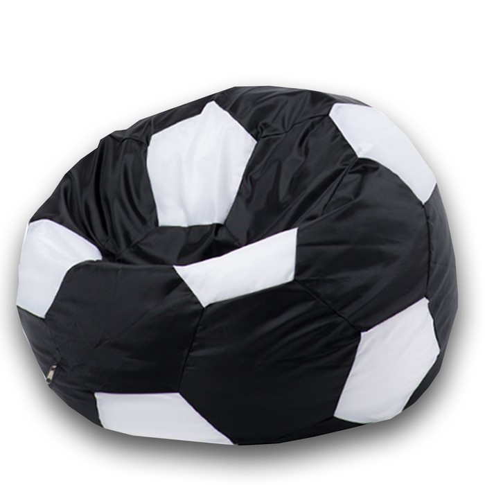 Кресло-мешок Мяч, размер 80 см, ткань оксфорд, цвет чёрный, белый - фото 1 - id-p184261246