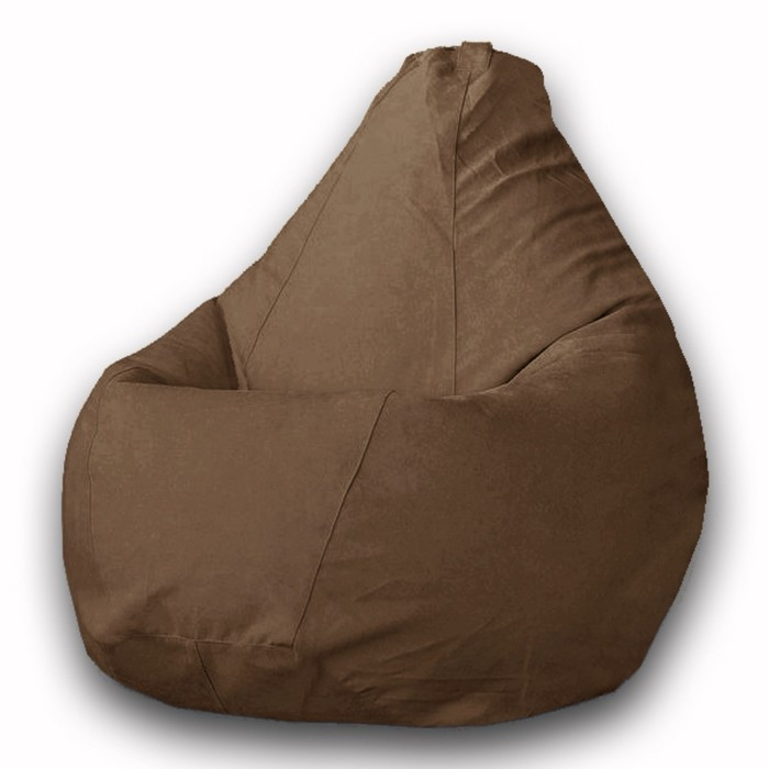 Кресло-мешок «Груша» Позитив Modus, размер XL, диаметр 95 см, высота 125 см, велюр, цвет коричневый - фото 1 - id-p184261531