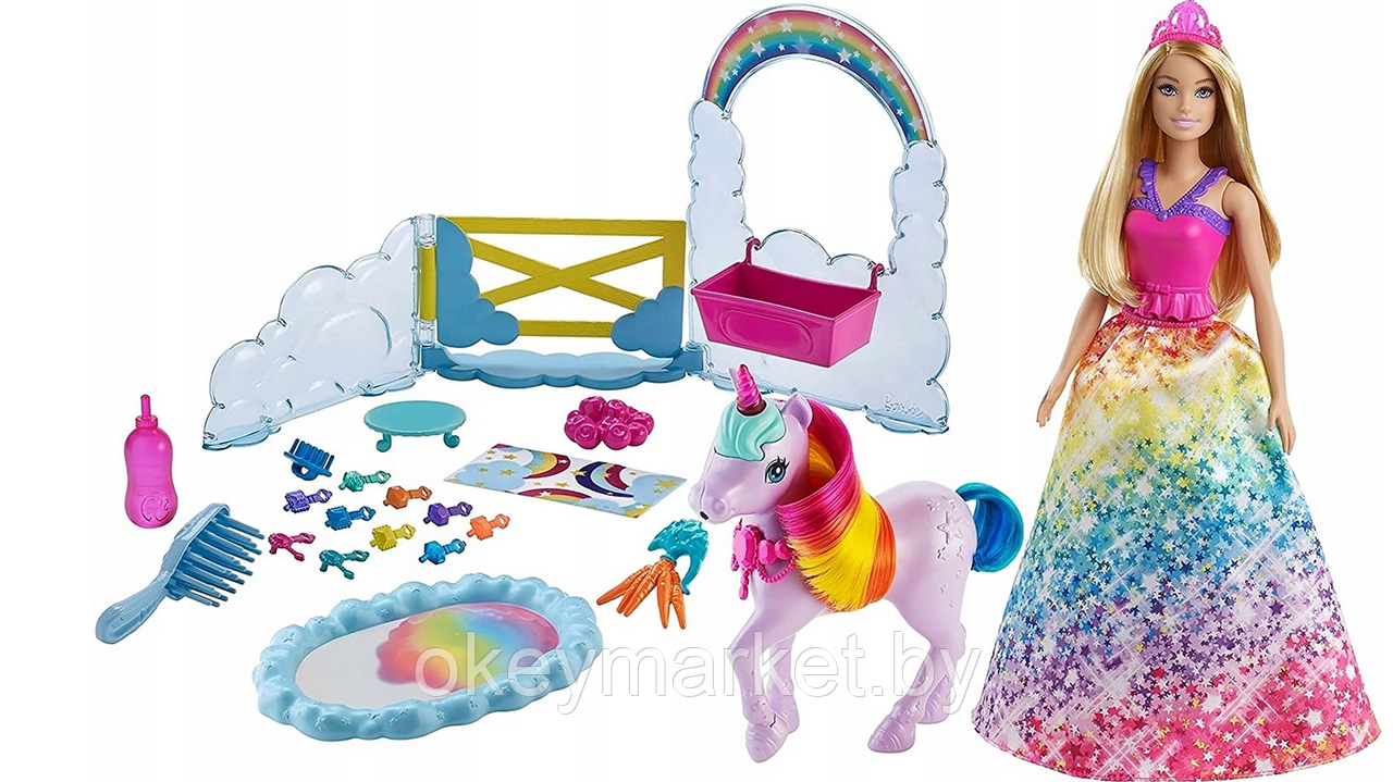 Игровой набор Barbie Кукла и единорог серия Дримтопия