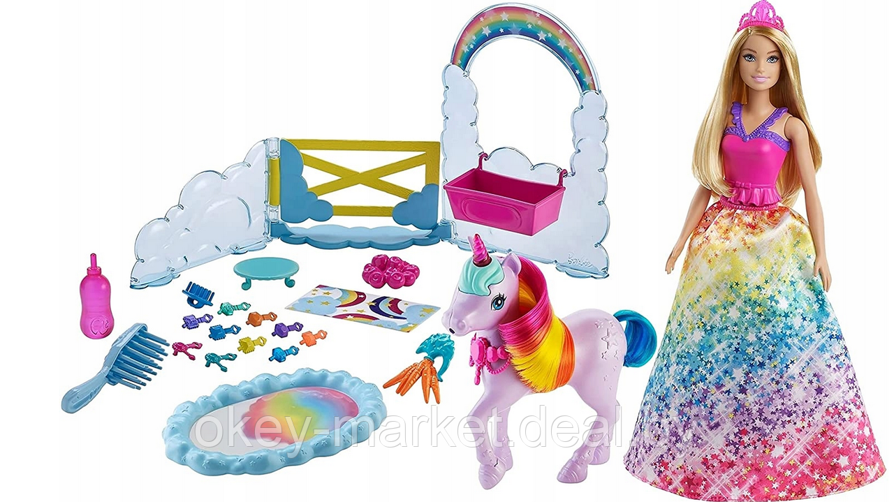 Игровой набор Barbie Кукла и единорог серия Дримтопия - фото 1 - id-p184263867