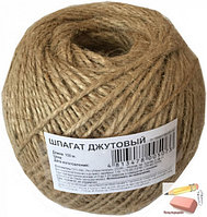 Шпагат джутовый Текс, крученый 2-ниточный, 100 м., плотность - 1120 текс, серый, арт.ШД-2-1,12-100