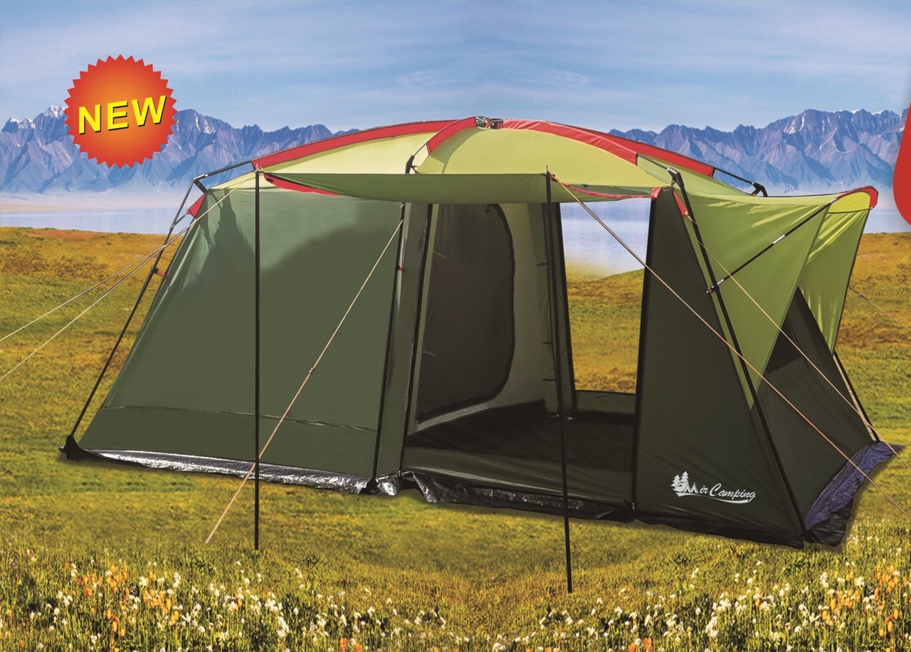 4-хместная палатка MirCamping 1006-4 c тамбуром, 440х260х210