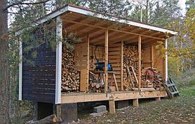 Навес для хранения дров.Проект