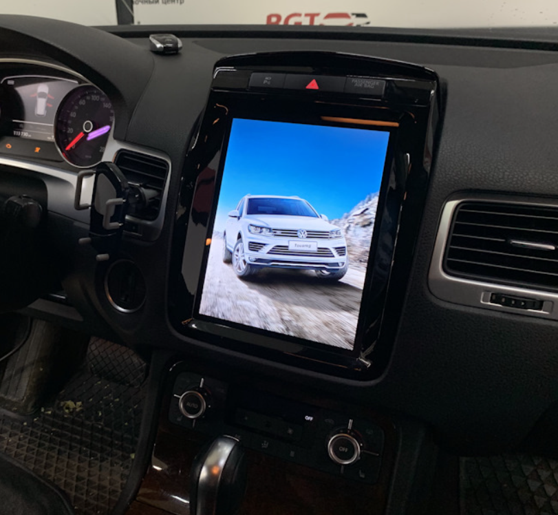 Штатное головное мультимедийное устройство VW Touareg 2011+ Tesla-Style Android 9.0 - фото 4 - id-p184271748