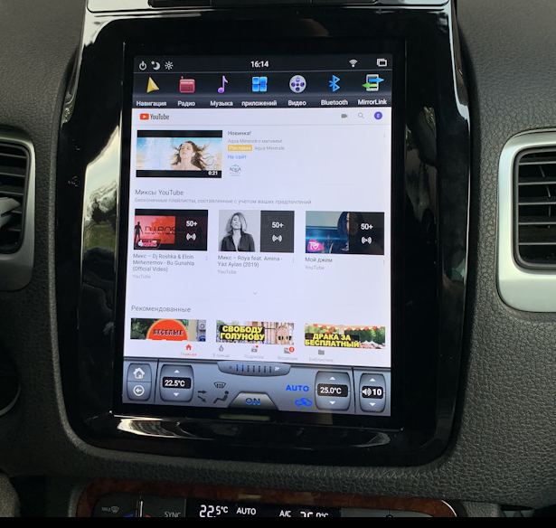 Штатное головное мультимедийное устройство VW Touareg 2011+ Tesla-Style Android 9.0 - фото 3 - id-p122686864