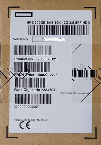 785067-B21 785410-001 Жесткий диск HP 300GB 10K 12G 2.5 SAS SC, фото 2