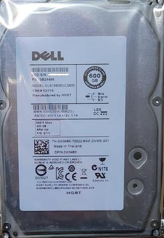 0W348K Жёсткий диск Dell 600GB 15K 6G 3.5 SAS, фото 2