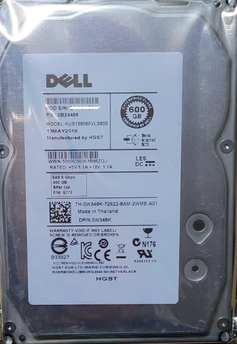 0W348K Жёсткий диск Dell 600GB 15K 6G 3.5 SAS - фото 1 - id-p98727631