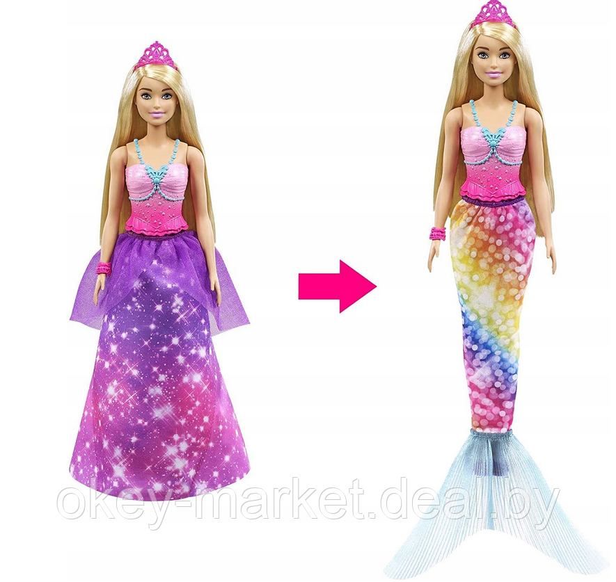 Кукла Barbie Дримтопия 2в1 Принцесса GTF92 - фото 2 - id-p184273958