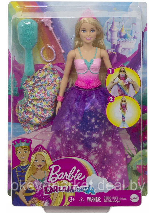 Кукла Barbie Дримтопия 2в1 Принцесса GTF92 - фото 6 - id-p184273958